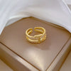 Brass Crown Pattern Electroplated Casual Hand Jewelry Ring