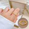 Brass Crown Shaped Women's Fashionable Ring With Copper Micro Inlay And Electroplating