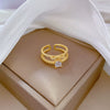 Brass Electroplated Cartoon Bowknot And Crown Design Couple Bracelet Ring
