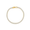 Brass Geometric Round Super Flash Diamond Elegant Simple Style Women's Hand Jewelry Electroplated Copper Bracelet With Real Gold Plating