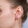 Brass Geometric Style Inlaid Zircon Earrings