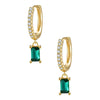 Brass Goldplated Geometric Zircon Earrings