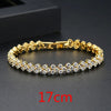 Brass Heart Shaped Zircon Bracelet For Women Fashion Electroplated Gemstone Bangle Gift Jewelry