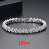 Brass Heart Shaped Zircon Bracelet For Women Fashion Electroplated Gemstone Bangle Gift Jewelry