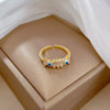 Brass The Crown Style Microinlaid Real Gold Plated Women's Fashion Ring