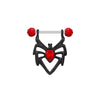 Breast Ring Zinc Alloy Geometric Spider Bat Style Stainless Steel