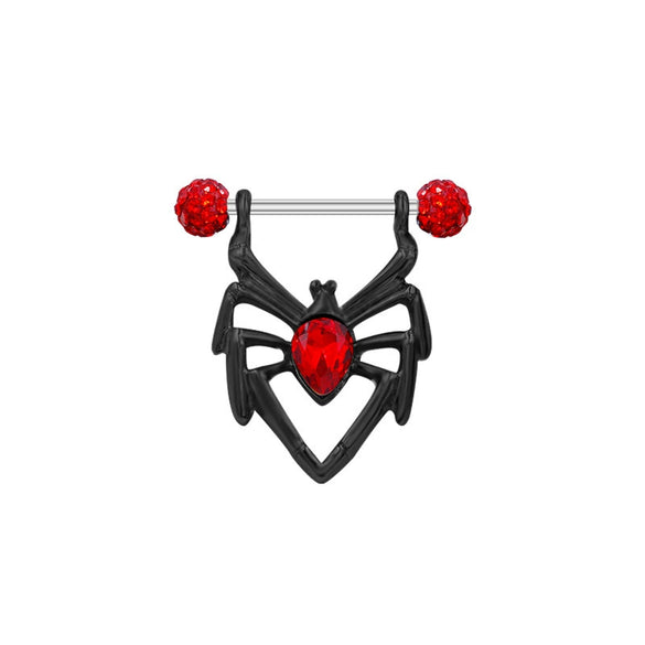 Breast Ring Zinc Alloy Geometric Spider Bat Style Stainless Steel