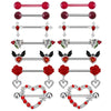 Breast Ring Zinc Alloy Heartshaped Geometric Style