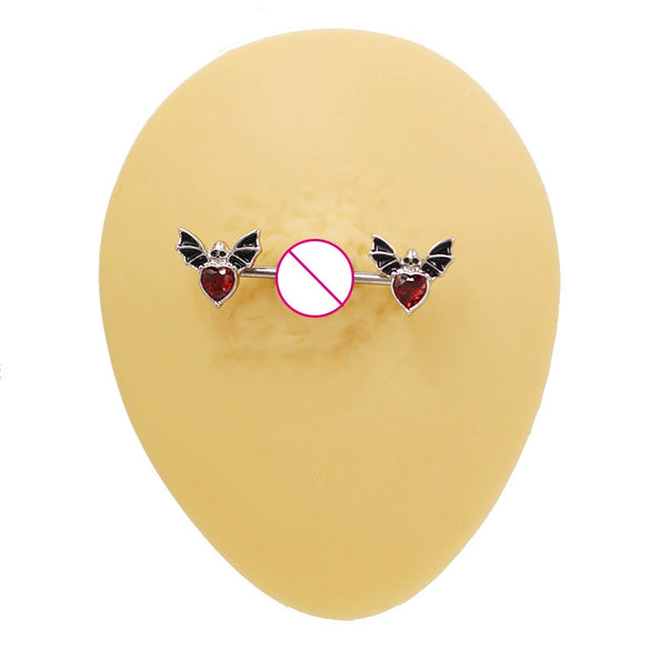 Breast Ring Zinc Alloy Heartshaped Geometric Style