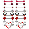 Breast Ring Zinc Alloy Heartshaped Geometric Style