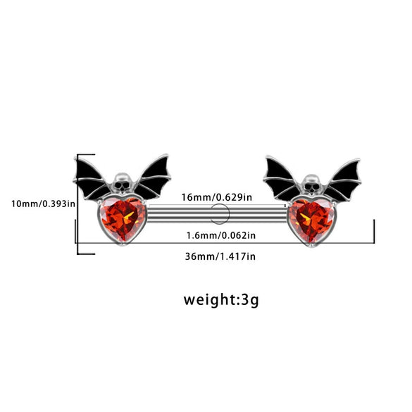 Breast Ring Zinc Alloy Heartshaped Geometric Style