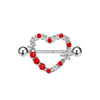 Breast Ring Zinc Alloy Heartshaped Geometric Style