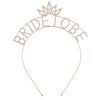 Bridal Crown Headband Shoulder Strap Badge 4Piece Set Polyester Simple Style