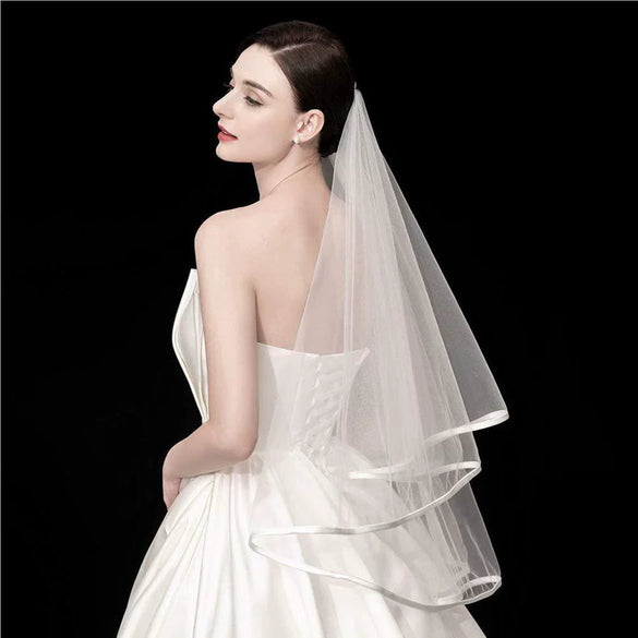 Bridal Crown Headband Shoulder Strap Badge 4Piece Set Polyester Simple Style