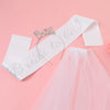 Bridal Crown Headband Shoulder Strap Veil Set Rose Gold Material