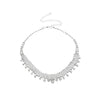 Bridal Crystal Rhinestone Earrings And Necklace Set Handmade Geometric Wedding Jewelry For Women