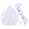 Bridal Doublelayer Rhinestone Veil Shoulder Strap Set With Onion Shape And Hot Lettering Satin Semimanual And Semimechanical Ceremonial Belt