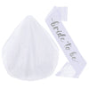 Bridal Doublelayer Rhinestone Veil Shoulder Strap Set With Onion Shape And Hot Lettering Satin Semimanual And Semimechanical Ceremonial Belt