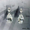 Bridal Drop Shape Copper Earrings With Microinlaid Zircon For Wedding Evening Dress Accessories