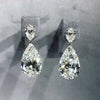 Bridal Drop Shape Copper Earrings With Microinlaid Zircon For Wedding Evening Dress Accessories