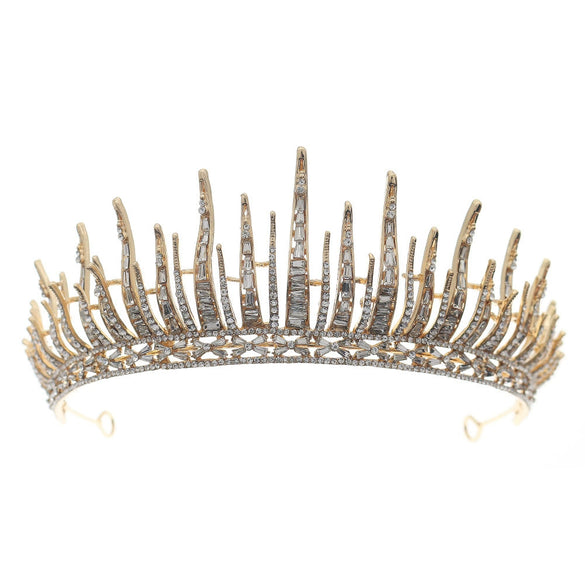 Bridal Hair Accessories Alloy Rhinestone Retro Queen Tiara Highend Headwear Wedding Dress Crown