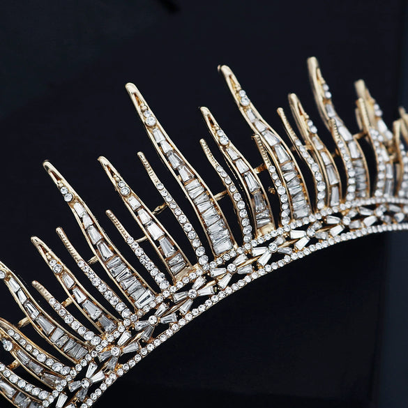 Bridal Hair Accessories Alloy Rhinestone Retro Queen Tiara Highend Headwear Wedding Dress Crown