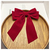 Bridal Hair Accessories Plush Flannel Handmade Bow Duckbill Clip For Engagement Party Wedding