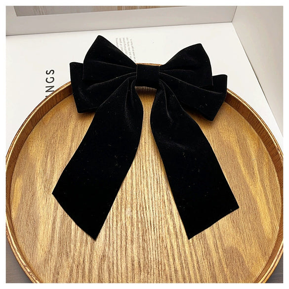 Bridal Hair Accessories Plush Flannel Handmade Bow Duckbill Clip For Engagement Party Wedding