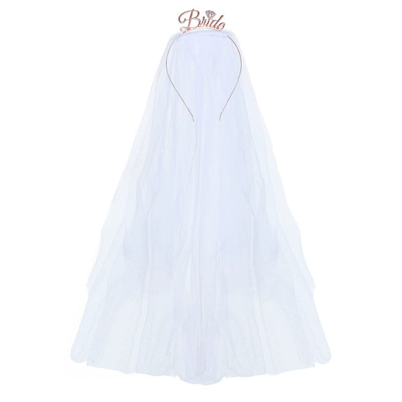 Bridal Hairband Veil Suit Zinc Alloy Electroplated Simple Women's Wedding Headdress Accessories