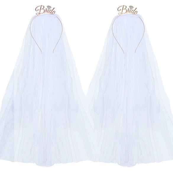 Bridal Hairband Veil Suit Zinc Alloy Electroplated Simple Women's Wedding Headdress Accessories