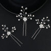 Bridal Hairpin Handmade Pearl Rhinestone U Shaped Hair Accessories