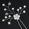 Bridal Hairpin Handmade Pearl Rhinestone U Shaped Hair Accessories