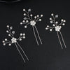 Bridal Hairpin Handmade Pearl Rhinestone U Shaped Hair Accessories