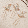 Bridal Hairpin Set With Rhinestone Pearl Leaf U Shaped Hairpin Handmade Hair Accessories