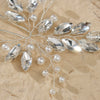 Bridal Headdress Handmade Pearl Ushaped Hairpin With Rhinestone And Leaf Pattern