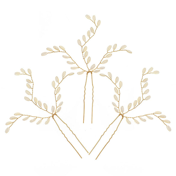 Bridal Headwear Alloy Ushaped Handmade Pearl Hairpin Jewelry Hair Accessories