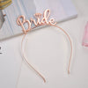 Bridal Headwear Hair Accessories Alloy Letter Style Electroplated Wedding Crown Headband