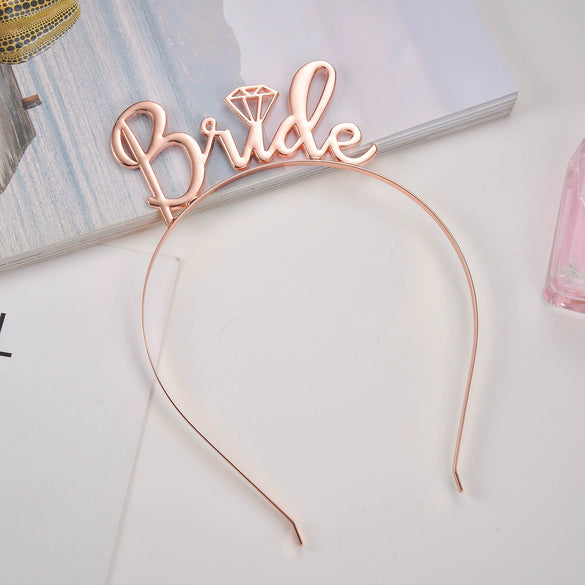 Bridal Headwear Hair Accessories Alloy Letter Style Electroplated Wedding Crown Headband