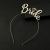 Bridal Headwear Hair Accessories Alloy Letter Style Electroplated Wedding Crown Headband