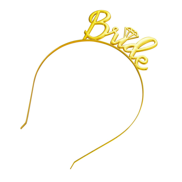 Bridal Headwear Hair Accessories Alloy Letter Style Electroplated Wedding Crown Headband