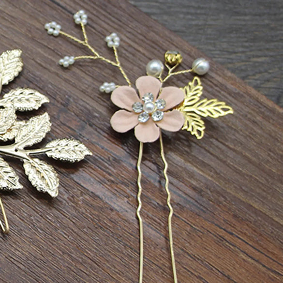 Bridal Headwear New Forest Blue Flower Hair Comb Knot Wedding Accessories