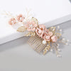 Bridal Headwear New Forest Blue Flower Hair Comb Knot Wedding Accessories
