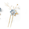 Bridal Headwear New Forest Blue Flower Hair Comb Knot Wedding Accessories