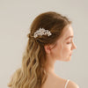 Bridal Jewelry Alloy Flower Hair Comb With Electroplating Treatment