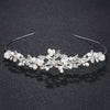 Bridal Jewelry Crown Headband Hair Accessories Pearl Rhinestone Alloy With Leaves Design