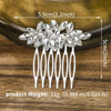 Bridal Jewelry Handmade Rhinestone Marquise Comb With Plaid Pattern For Women