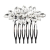 Bridal Jewelry Handmade Rhinestone Marquise Comb With Plaid Pattern For Women