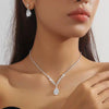 Bridal Jewelry Necklace Earrings Set Rhinestone Diamond Stars Sun And Moon Clouds Cosmic Pattern