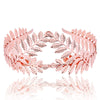 Bridal Leaf Headband Metal Baroque Flower Design Electroplated Hair Accessories