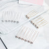 Bridal Rhinestone Hairpin Set Round Elegant Hair Accessories Wedding Party Hair Clip Headdress